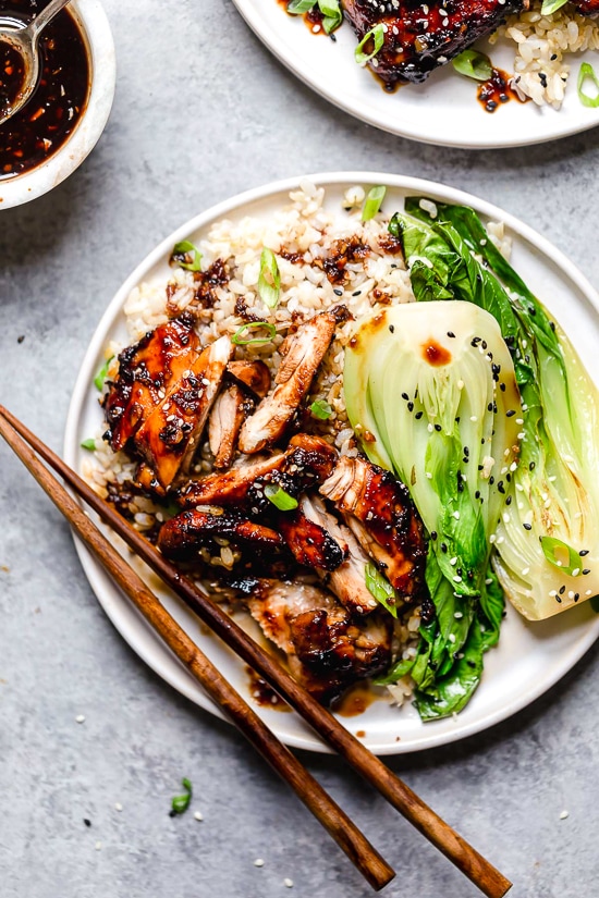 Air fryers are not just for french fries or chicken nuggets, these Asian Glazed Chicken Thighs come out so juicy and delicious!