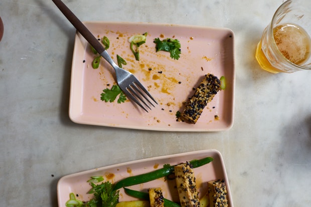 Golden-crusted Sesame Seeded Tofu