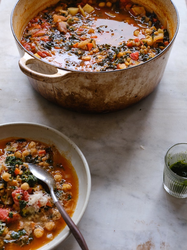 Simple Farro & Bean Soup