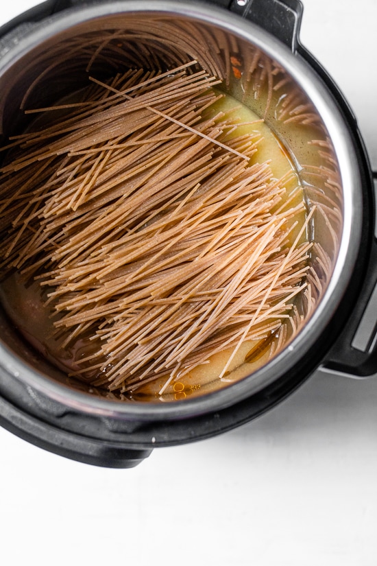 This one-pot Instant Pot Spaghetti and Meatballs is a fast and easy dish the kids and whole family will love!