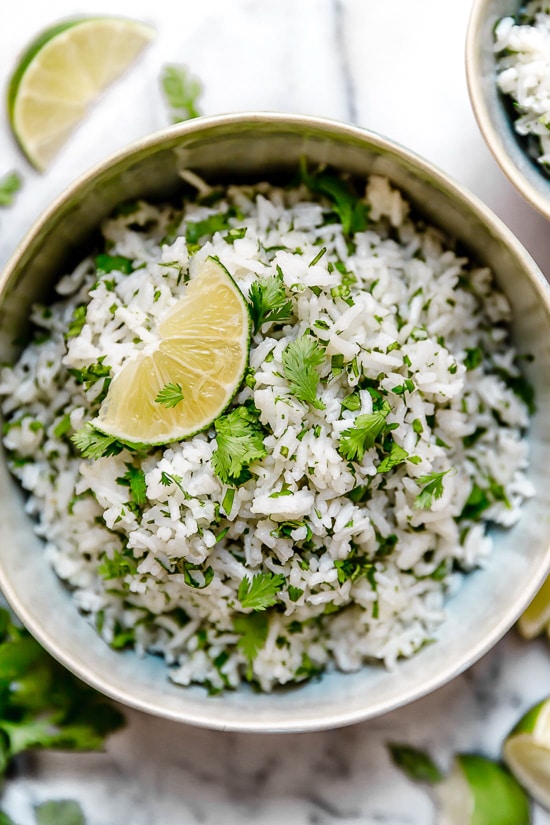 I am a huge fan of the rice at Chipotle's. Here is my copycat version for their cilantro lime rice, it tastes just like the real thing! Of course, I used less oil. Makes a wonderful side dish for chicken, beef or pork.