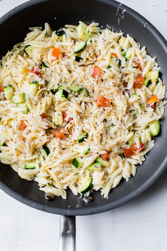 Orzo with Zucchini and Tomato