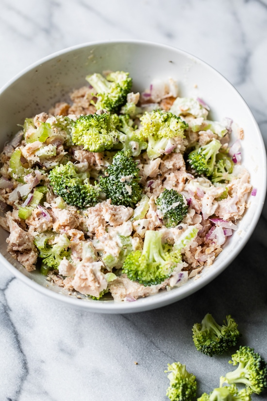 Tuna Salad loaded with veggies served in endive leaves make a quick and easy, low-carb lunch.