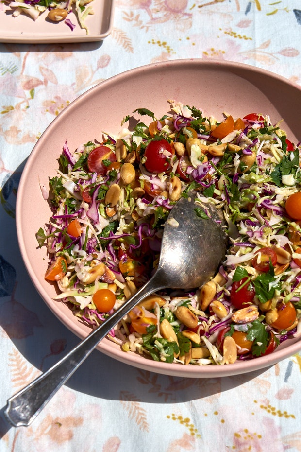 Lime & Blistered Peanut Coleslaw Recipe