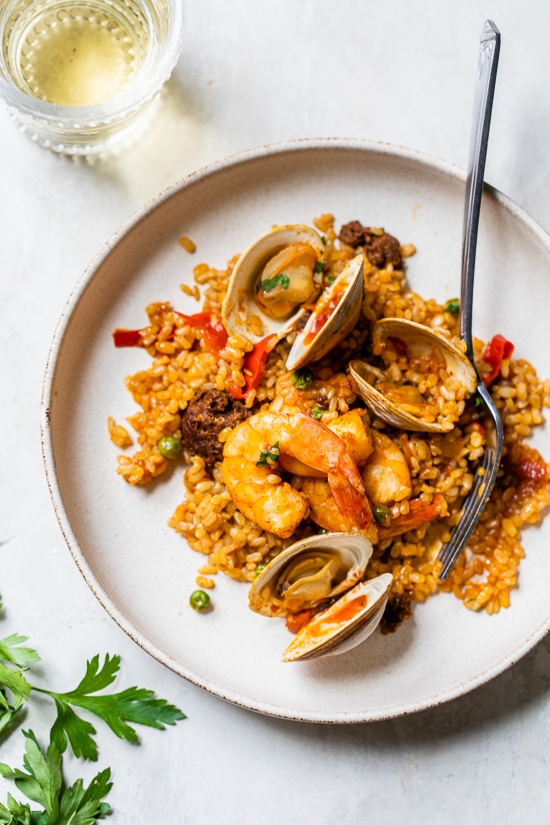 Clam and Shrimp paella