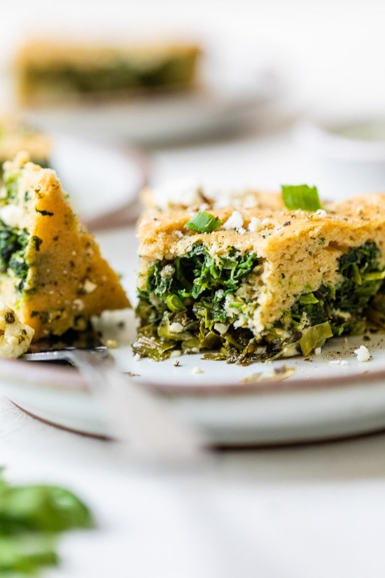 Crustless Spinach and Feta Pie