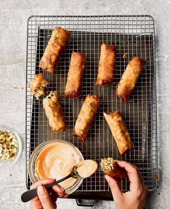 Turkey Cheeseburger Egg Rolls